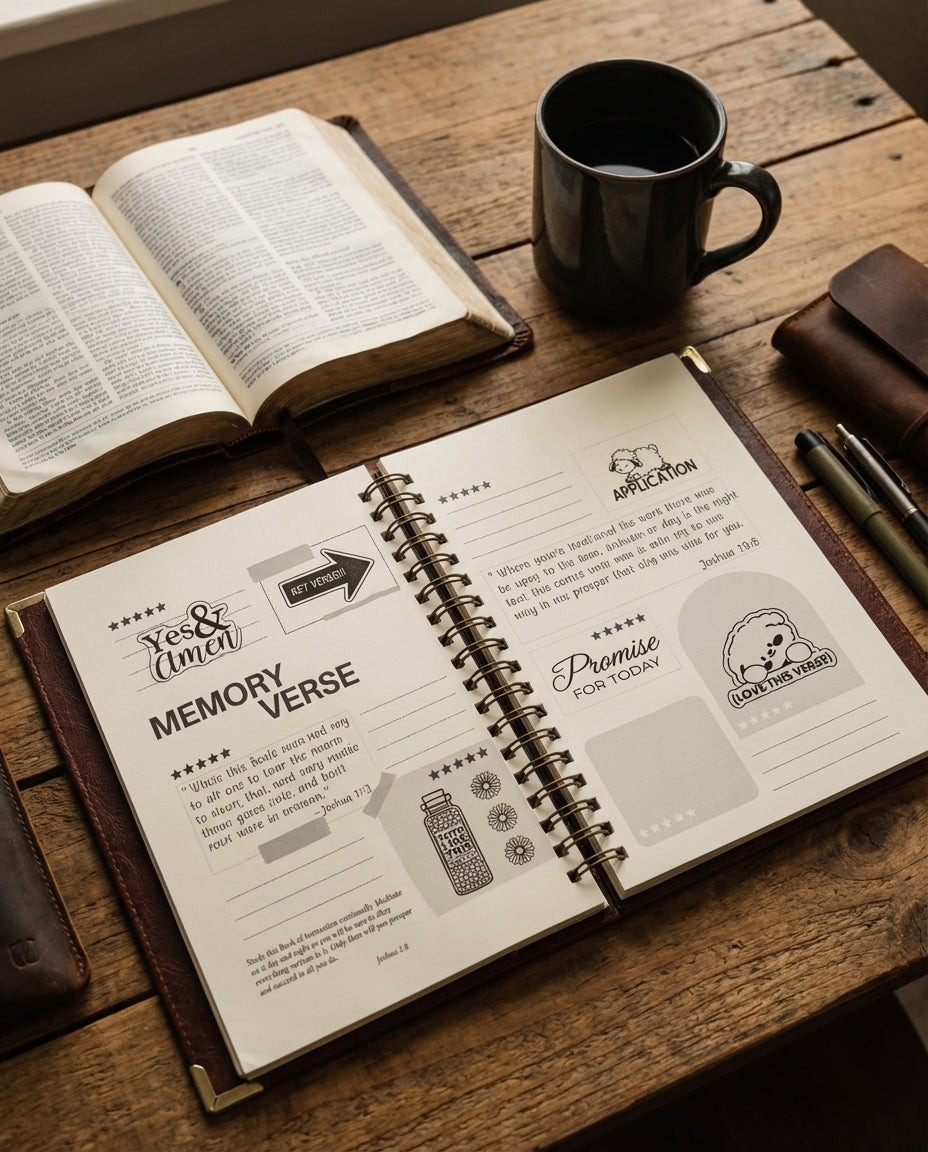 Faith Journal for Men with Stamp Set