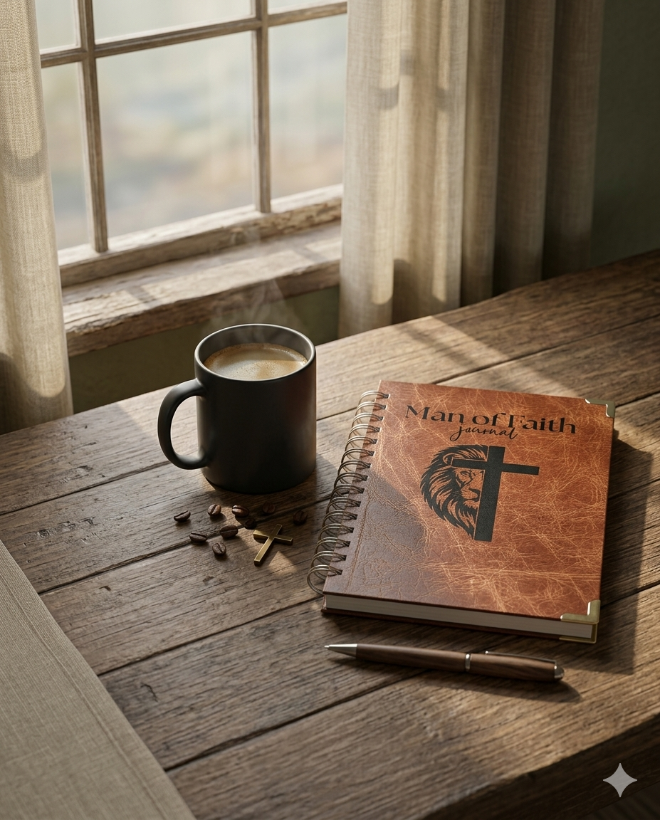 Faith Journal for Men with Stamp Set